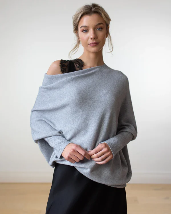 Mariemi | Asymmetrisch Drapierter Pullover