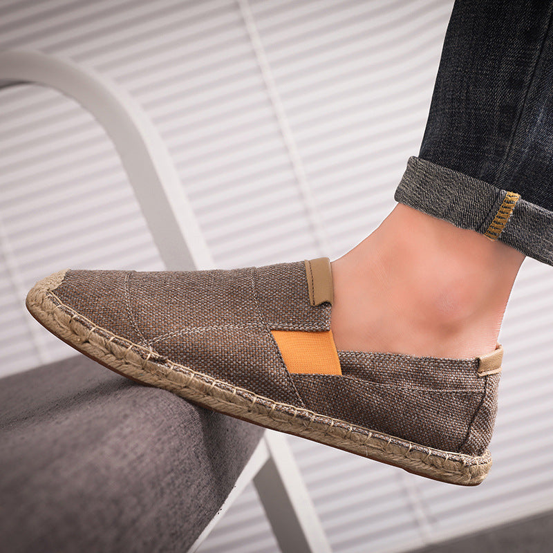 Veala - Boss | Stilvolle handgemachte Leinwandstrohschuhe - Sommer-Chic