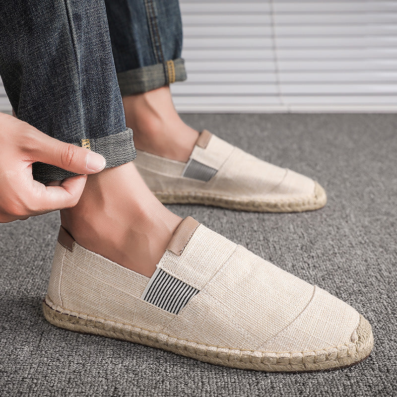 Veala - Boss | Stilvolle handgemachte Leinwandstrohschuhe - Sommer-Chic