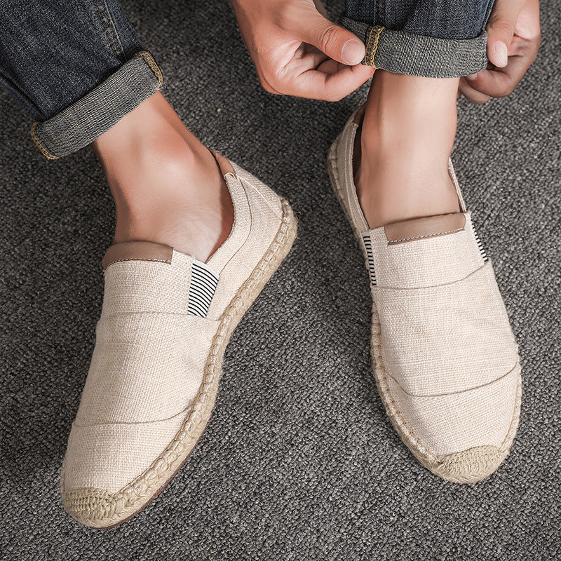 Veala - Boss | Stilvolle handgemachte Leinwandstrohschuhe - Sommer-Chic