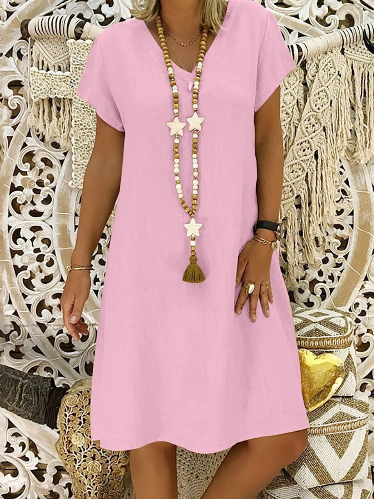 Felicia | Lässiges, lockeres Baumwollkleid