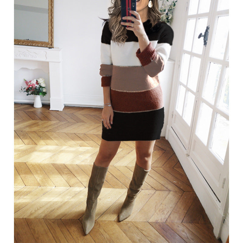 Mari | Trendiges Kleid mit Farbmuster