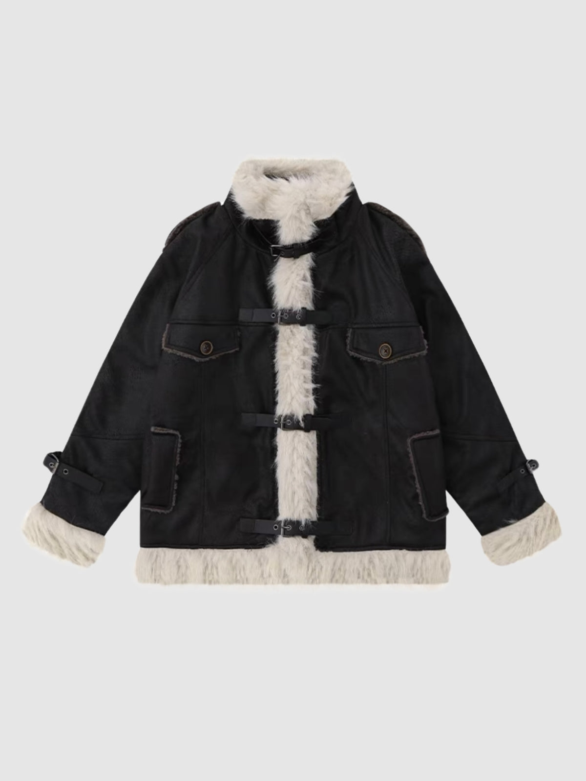 Ferdy | WLS Retro Einteiler Wolle Winter Pelz Lampe Mantel
