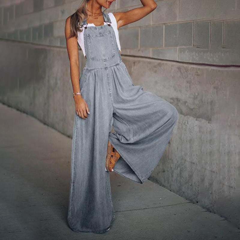 Selena-1 | Denim Jumpsuit