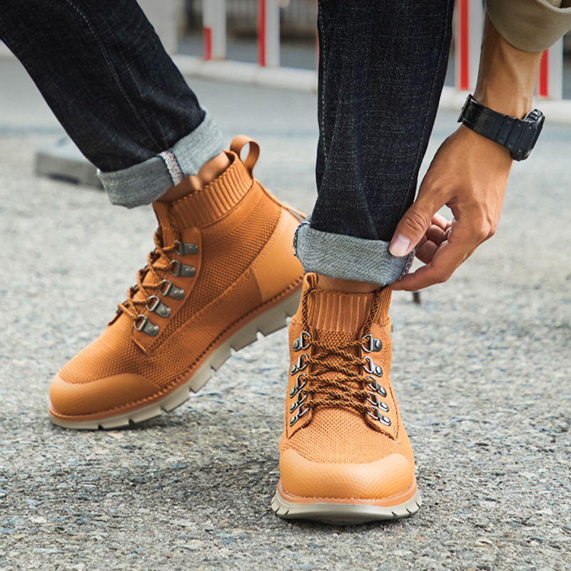 Aero | Atmungsaktive Herren Stiefel mit Mesh und Hohem Schaft