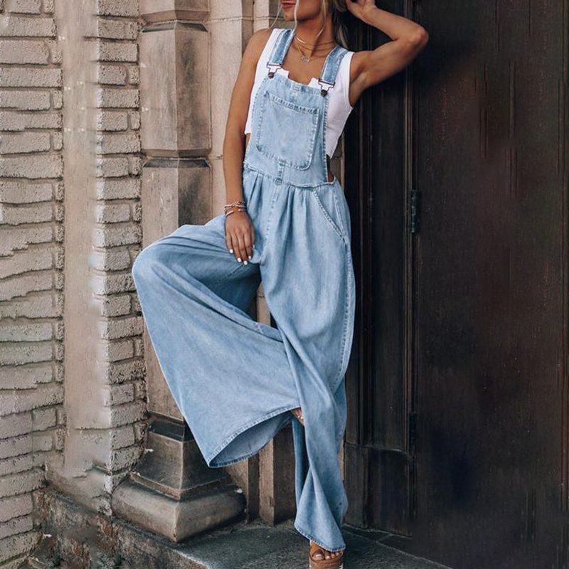Selena-1 | Denim Jumpsuit