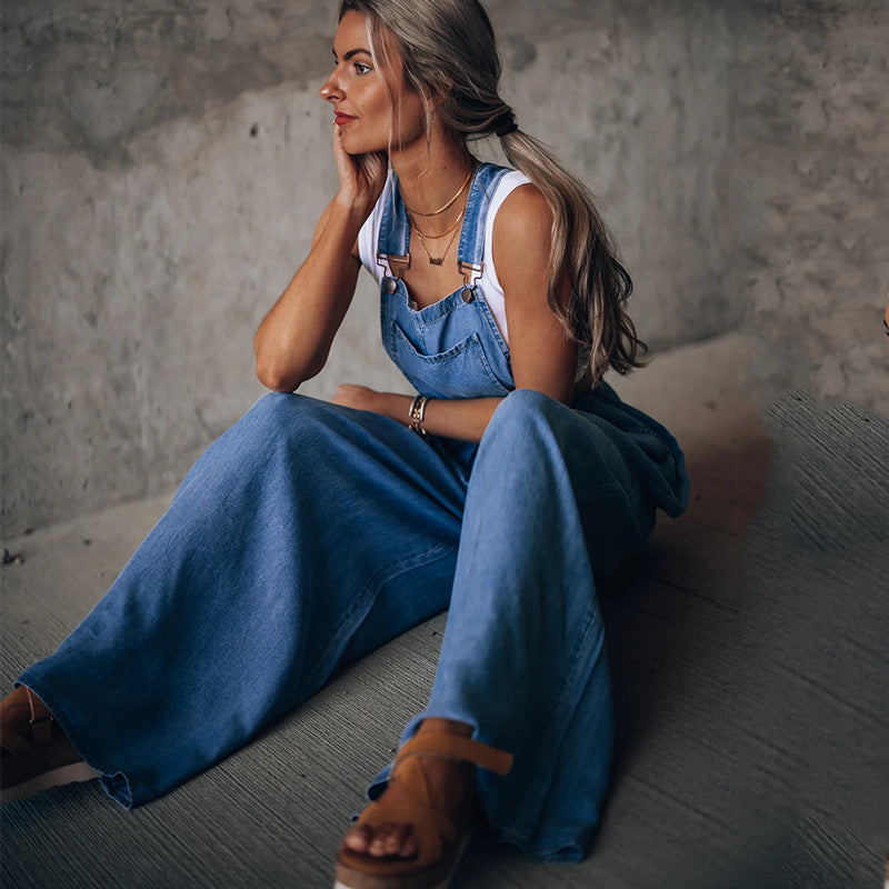 Selena-1 | Denim Jumpsuit