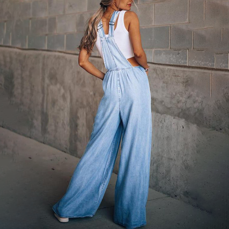 Selena-1 | Denim Jumpsuit