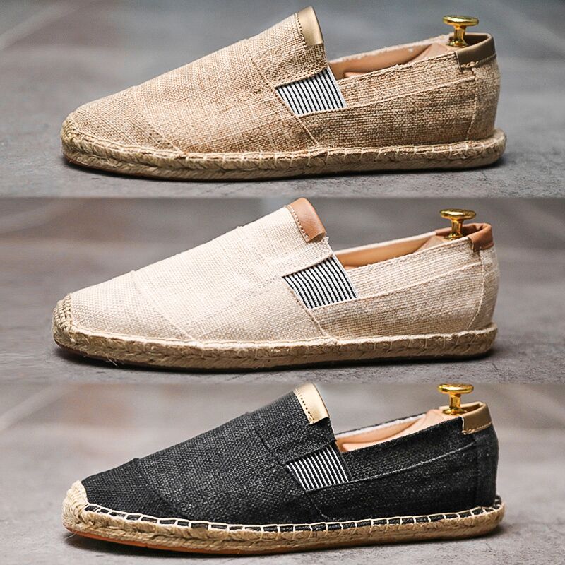 Veala - Boss | Stilvolle handgemachte Leinwandstrohschuhe - Sommer-Chic