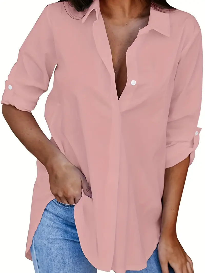 Baggy | Weißes Damenhemd - Sommer Bluse