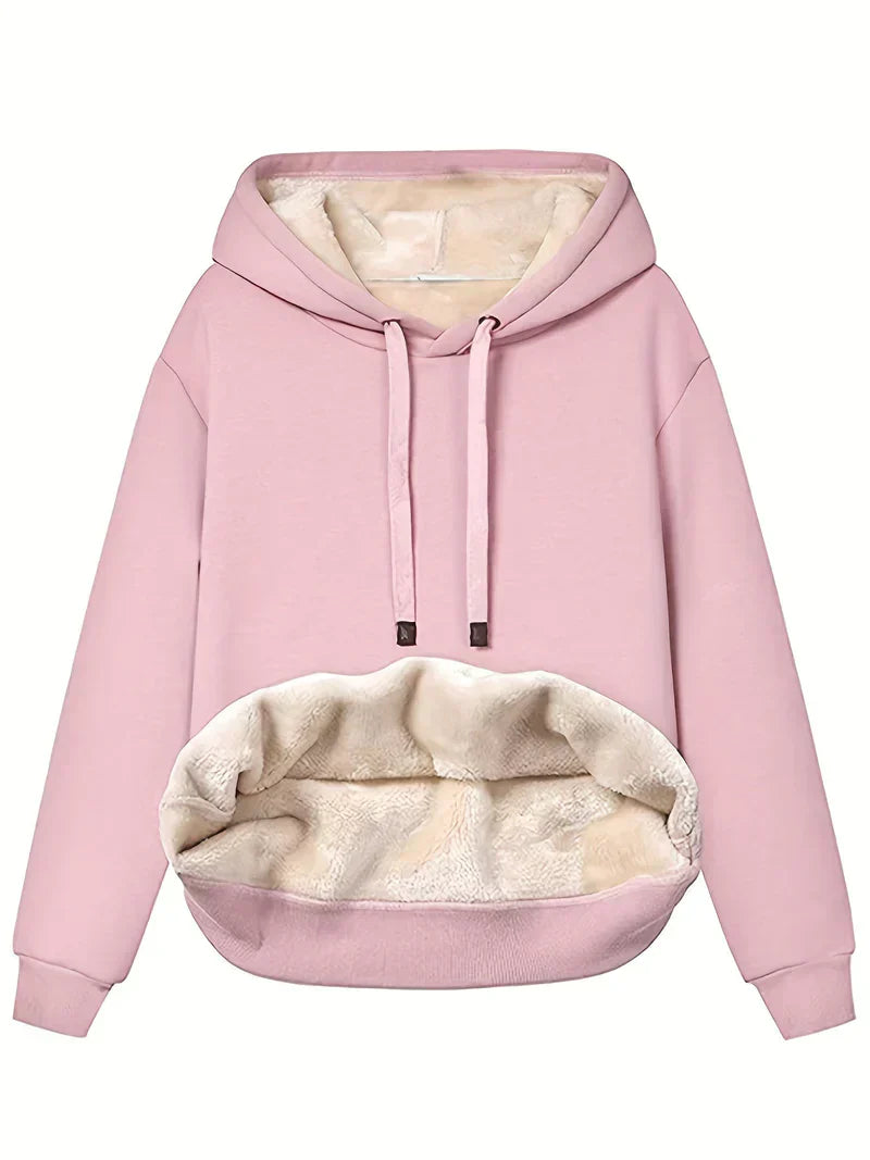 Francesca | Damen Winter Kapuzenpullover aus Plüsch