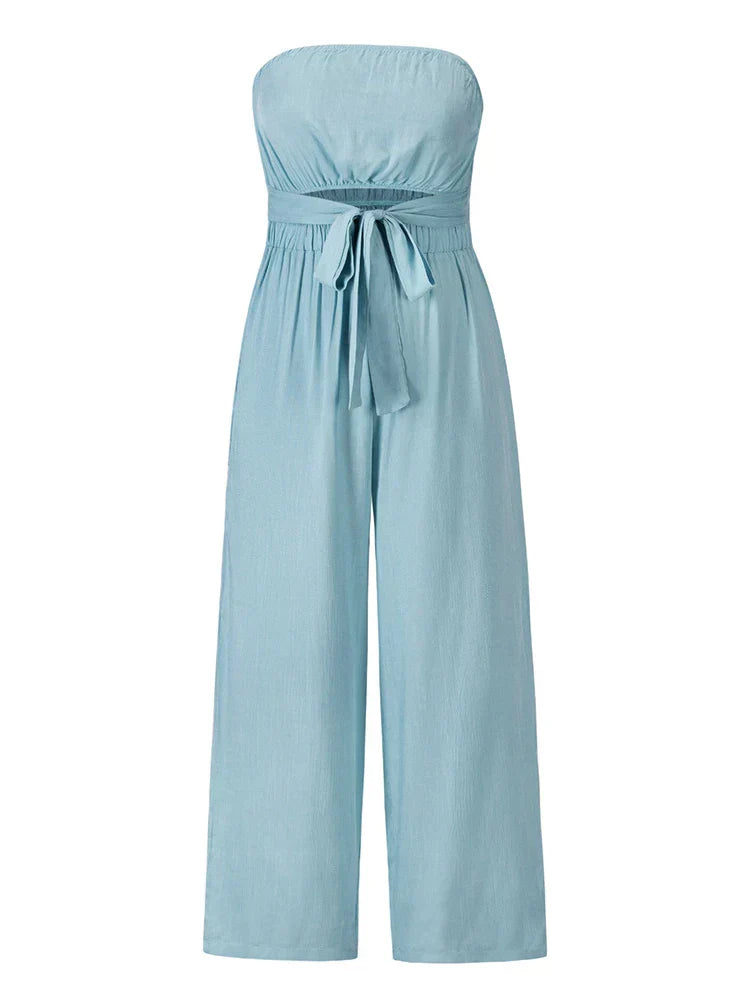 Adele-1 | Stilvoller trägerloser Jumpsuit für elegante Anlässe
