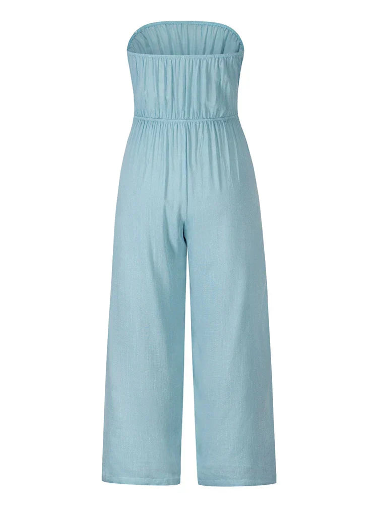 Adele-1 | Stilvoller trägerloser Jumpsuit für elegante Anlässe