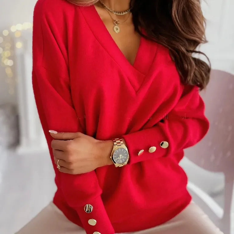 Cato | Damen Pullover mit V-Ausschnitt