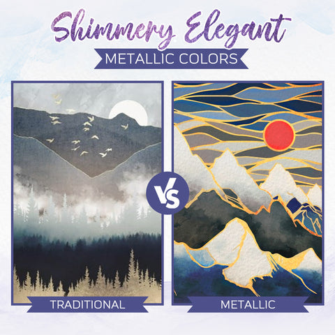 ArtisticGleam | Metallic Aquarellfarben Set