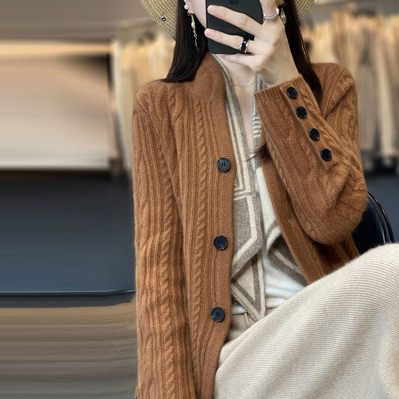 Anne | Lässiger, schlichter Strick-Cardigan