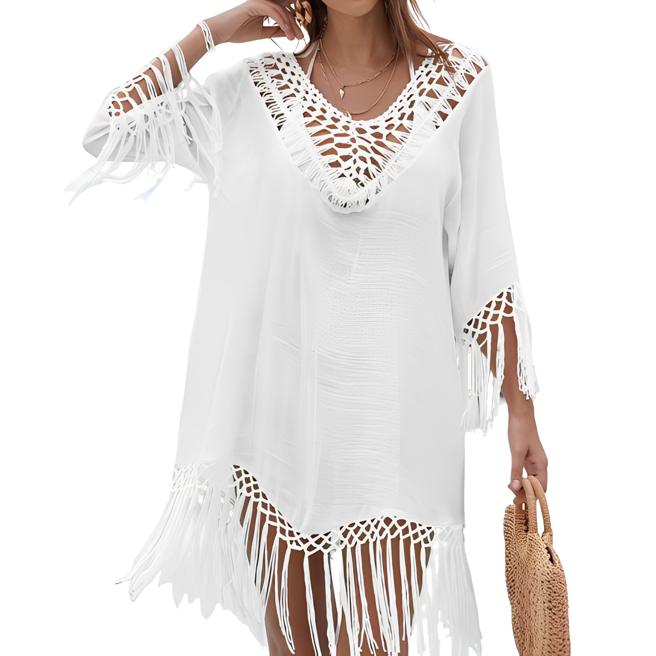 Belle | gehäkeltes Badeanzug-Überziehkleid