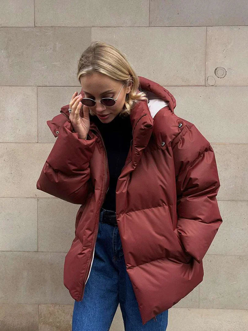 Malachie | Damen Kurze Jacke mit Kapuze