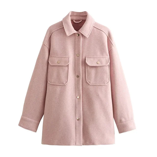 Klaras | Klassische Hemdjacke aus Wollmischung