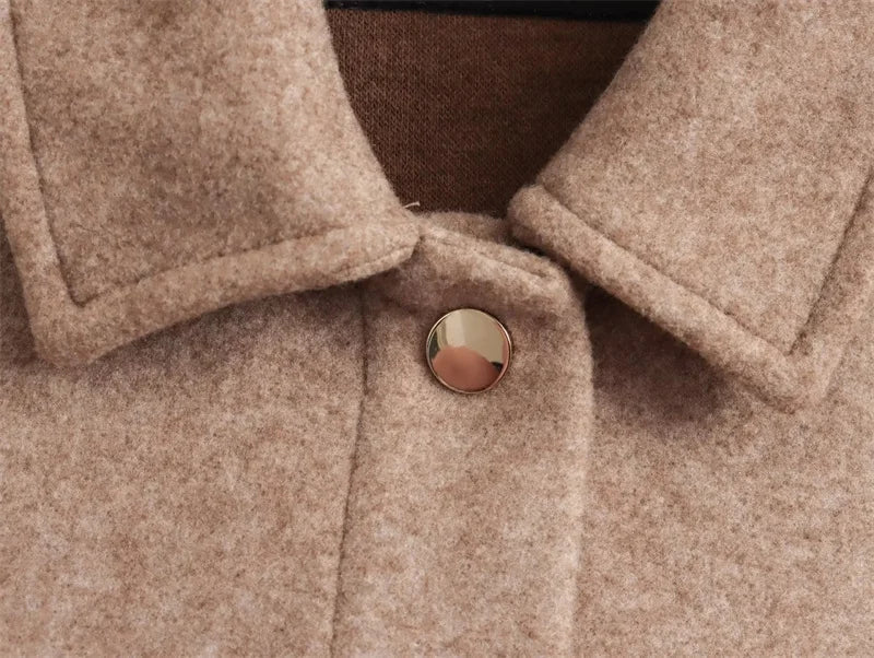 Klaras | Klassische Hemdjacke aus Wollmischung