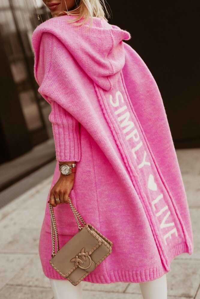 Simply Love | Kapuzen-Sweatjacke mit "Simply Live" Print