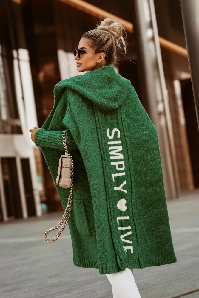Simply Love | Kapuzen-Sweatjacke mit "Simply Live" Print