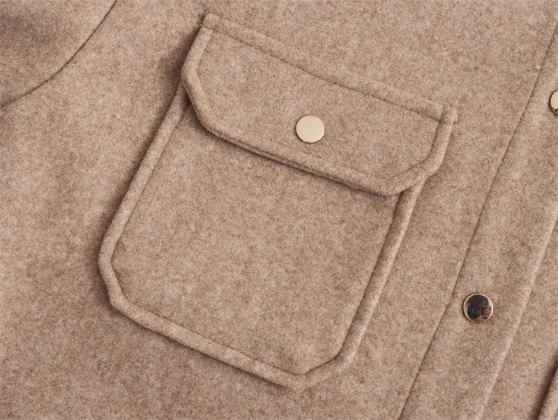 Klaras | Klassische Hemdjacke aus Wollmischung
