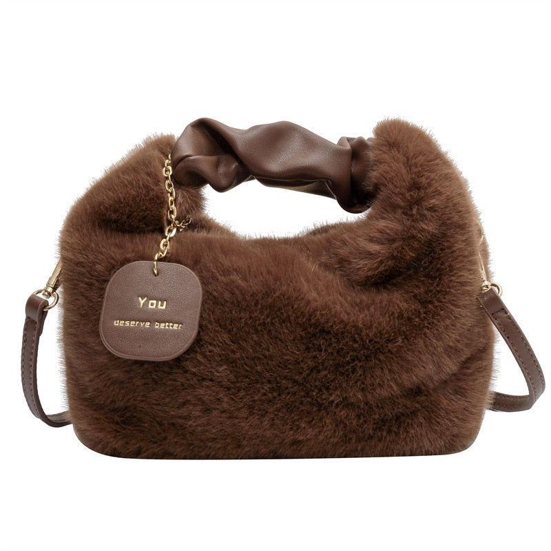 Lisa | Stylish Flauschige Handtasche