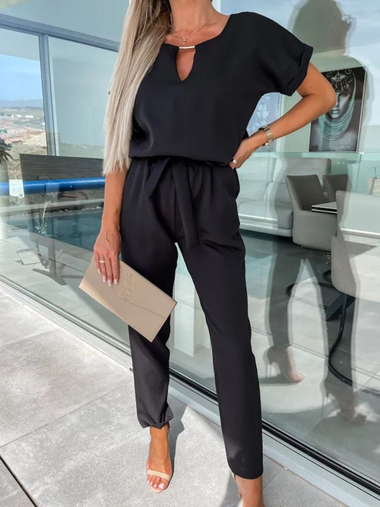 Angelina | Jumpsuit mit Schleifendetail