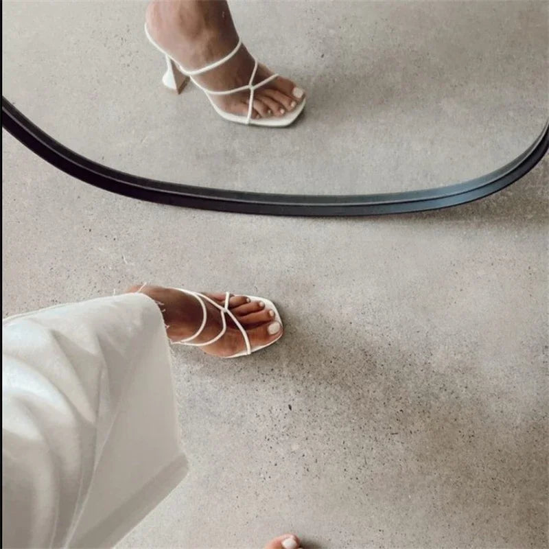 Kaia | Riemchensandalen mit hohem Absatz
