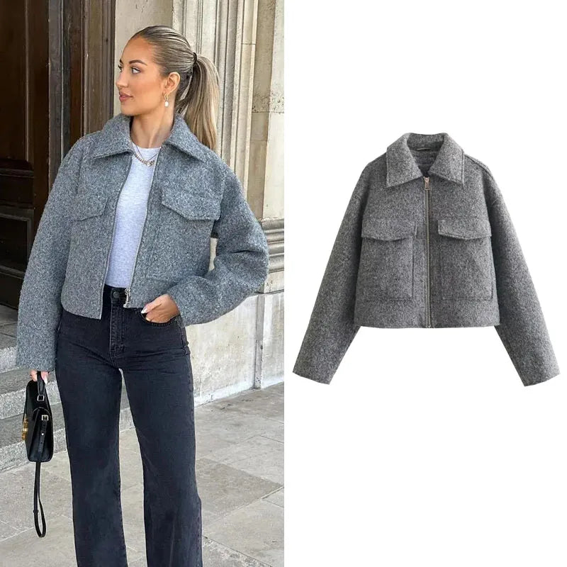 Jima | Gekürzte Jacke mit Reißverschluss