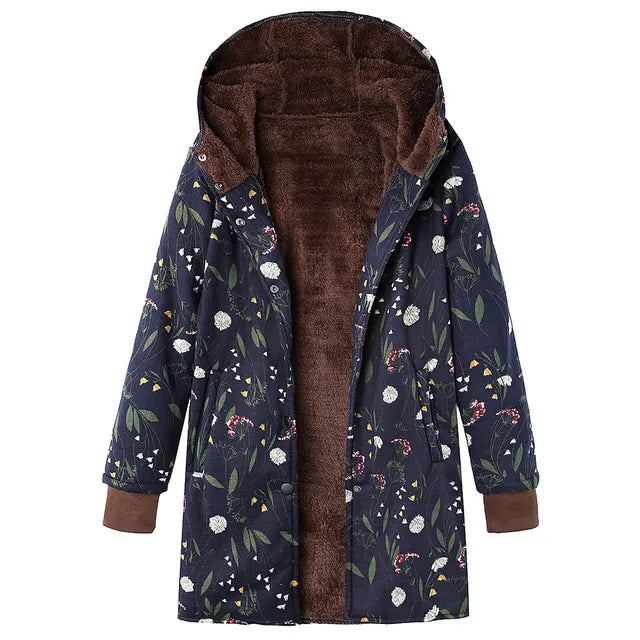 Clover | Dicke, bedruckte Kaschmir-Jacke