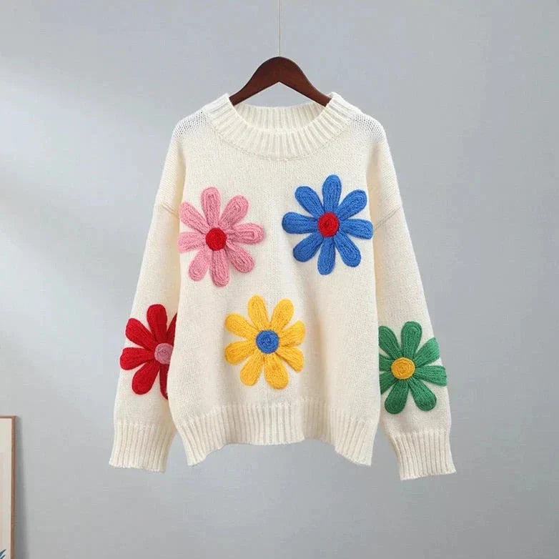 Blumen dekorative pullover