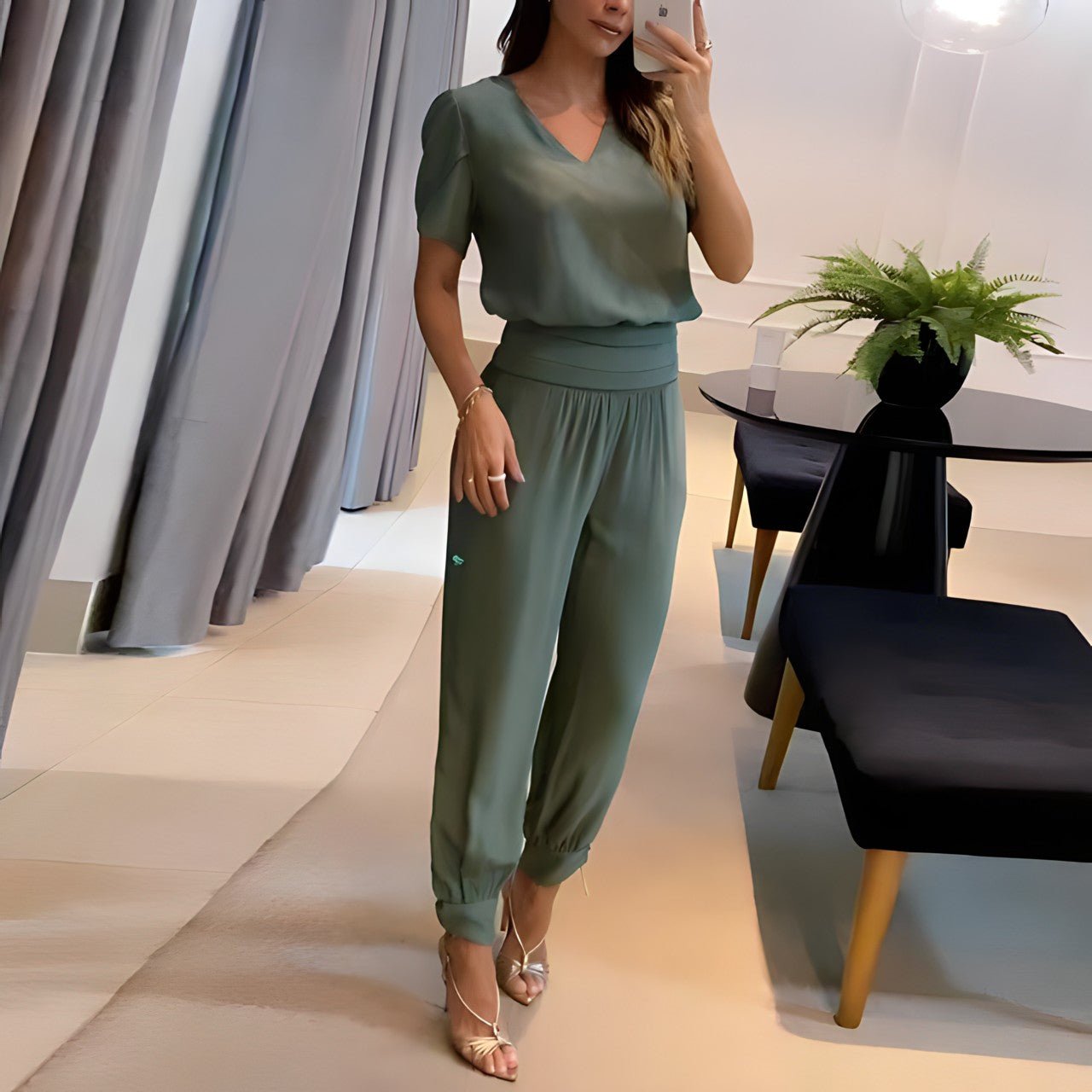 Xandra | Trendiges Set mit Bluse und Hose
