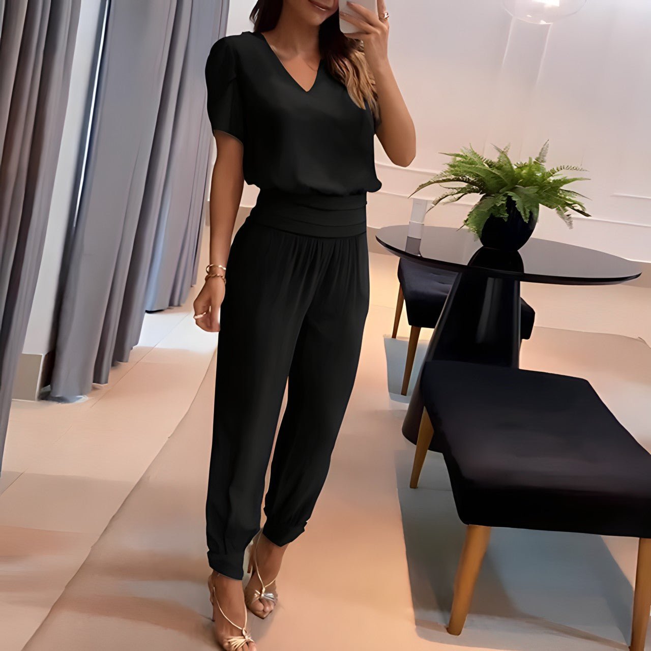 Xandra | Trendiges Set mit Bluse und Hose