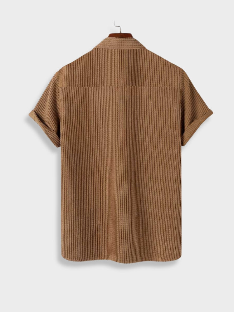 Corduroy Poloshirt und Kurze hose sommer set für herren