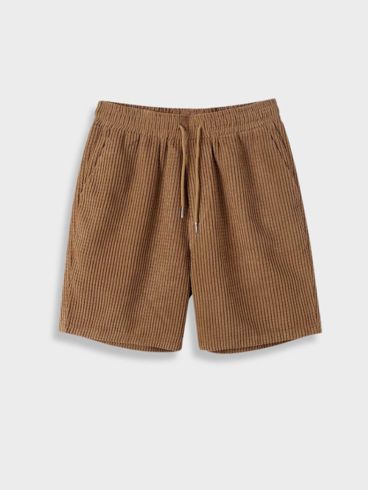 Corduroy Poloshirt und Kurze hose sommer set für herren
