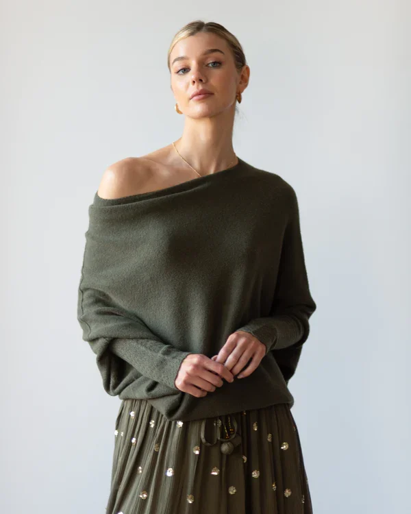 Mariemi | Asymmetrisch Drapierter Pullover