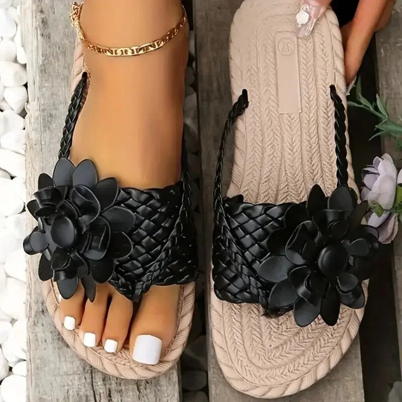 Charie |Boho-Sandalen mit geflochtenem Riemen