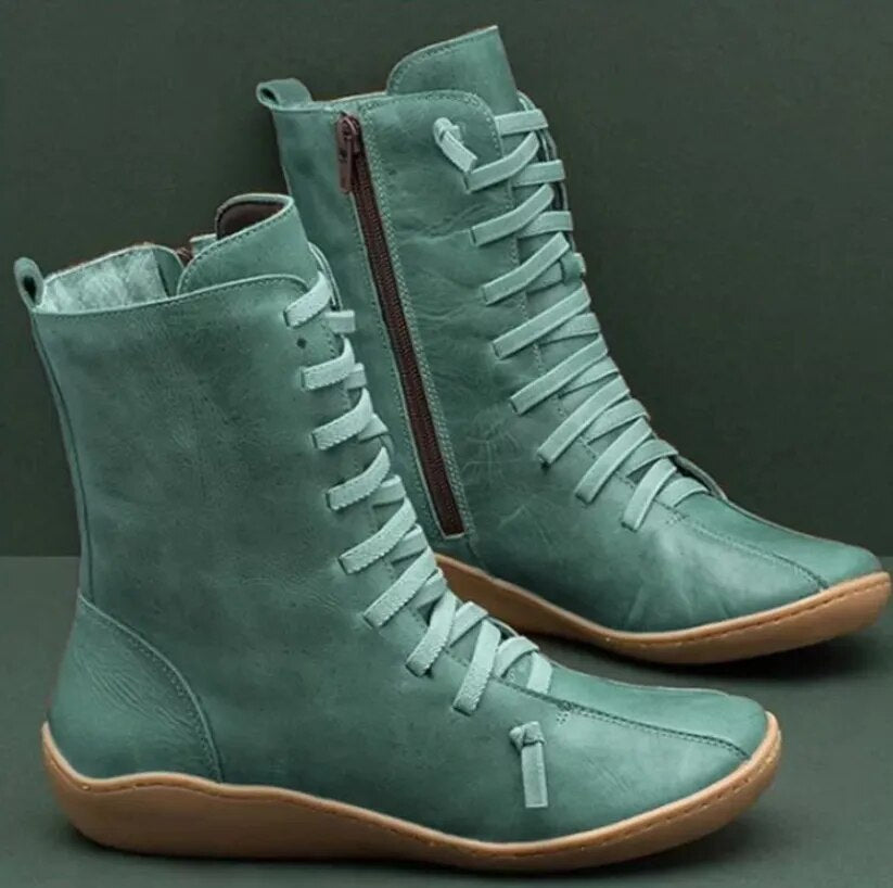 Booti | Damenstiefel aus Naturleder, halbhoher Schaft