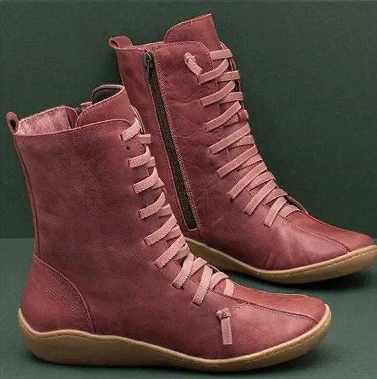 Booti | Damenstiefel aus Naturleder, halbhoher Schaft