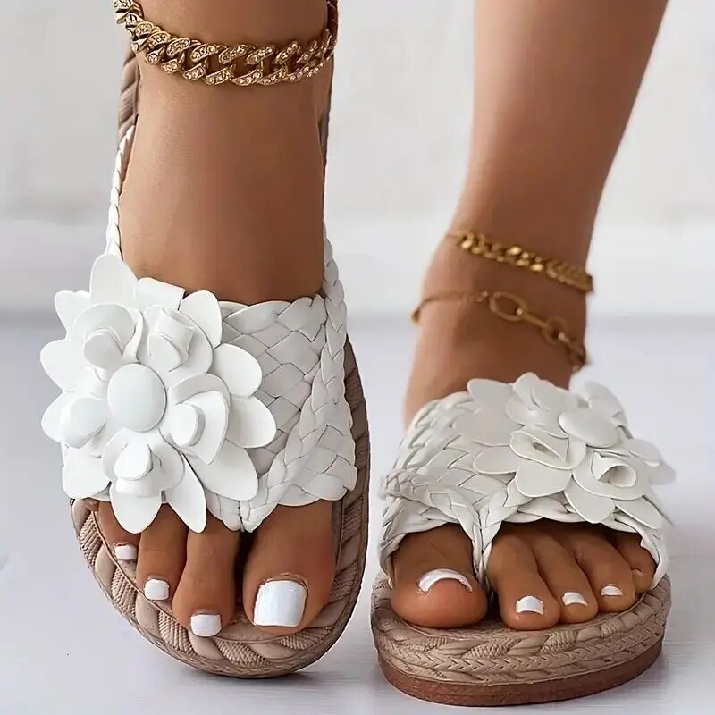Charie |Boho-Sandalen mit geflochtenem Riemen