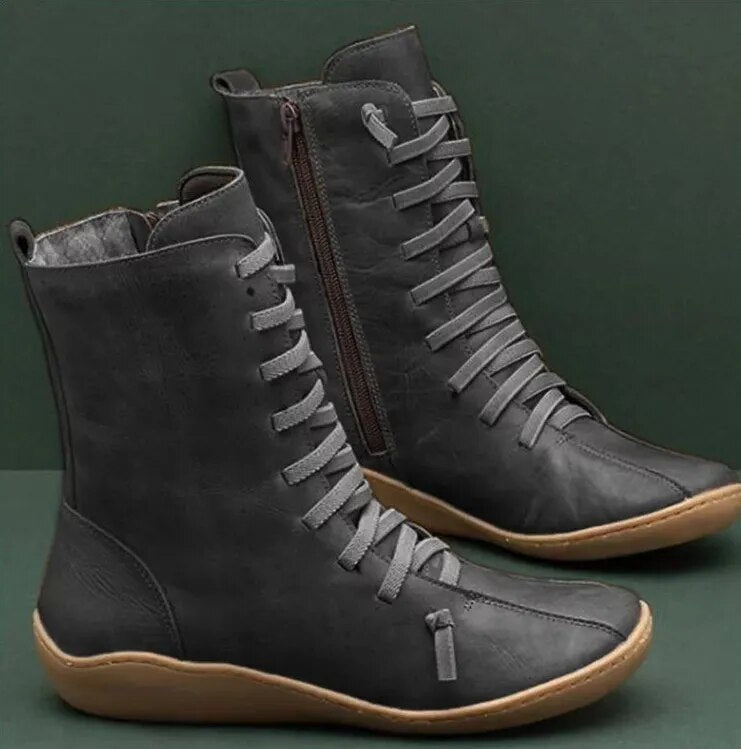 Booti | Damenstiefel aus Naturleder, halbhoher Schaft
