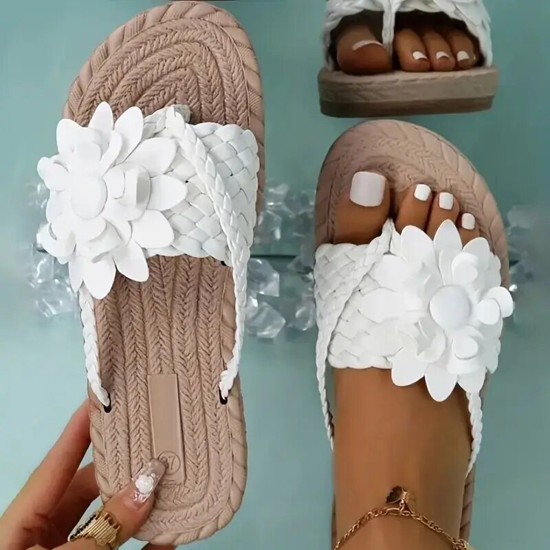 Charie |Boho-Sandalen mit geflochtenem Riemen