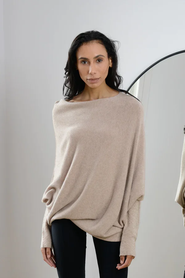 Mariemi | Asymmetrisch Drapierter Pullover