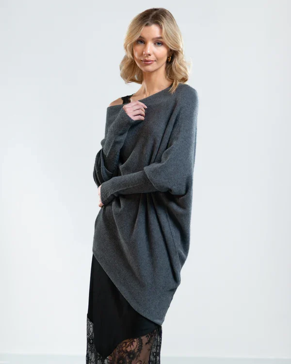 Mariemi | Asymmetrisch Drapierter Pullover