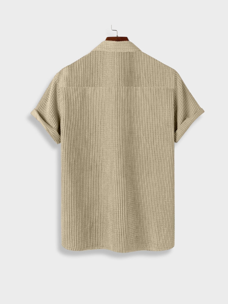 Corduroy Poloshirt und Kurze hose sommer set für herren