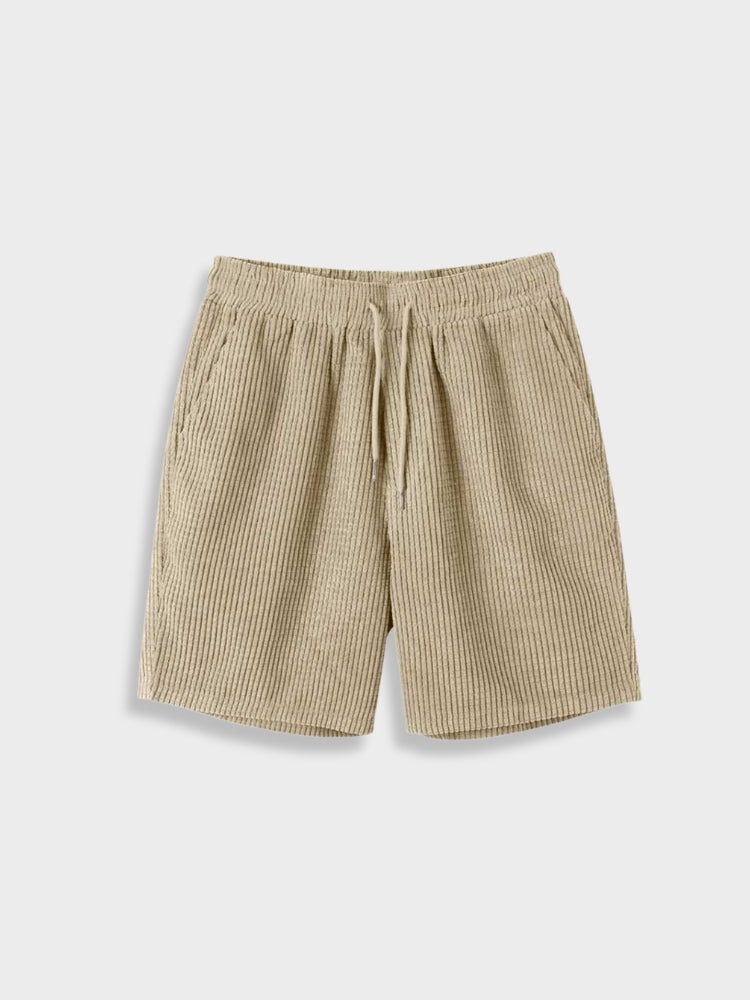 Corduroy Poloshirt und Kurze hose sommer set für herren