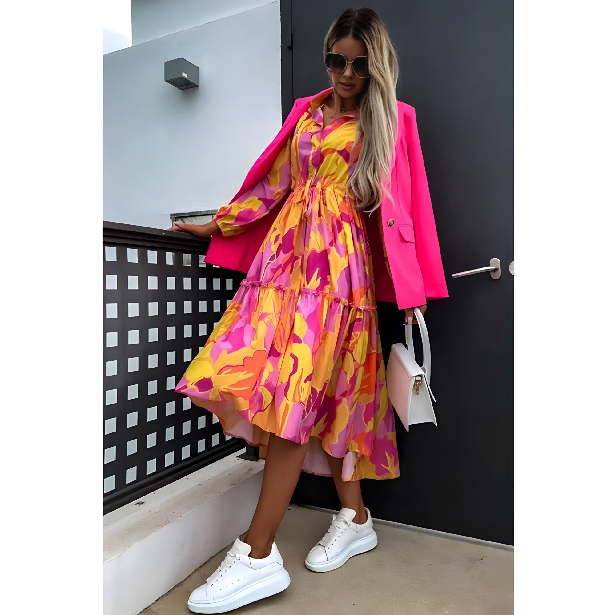 Cammile | Midikleid mit Blumendruck