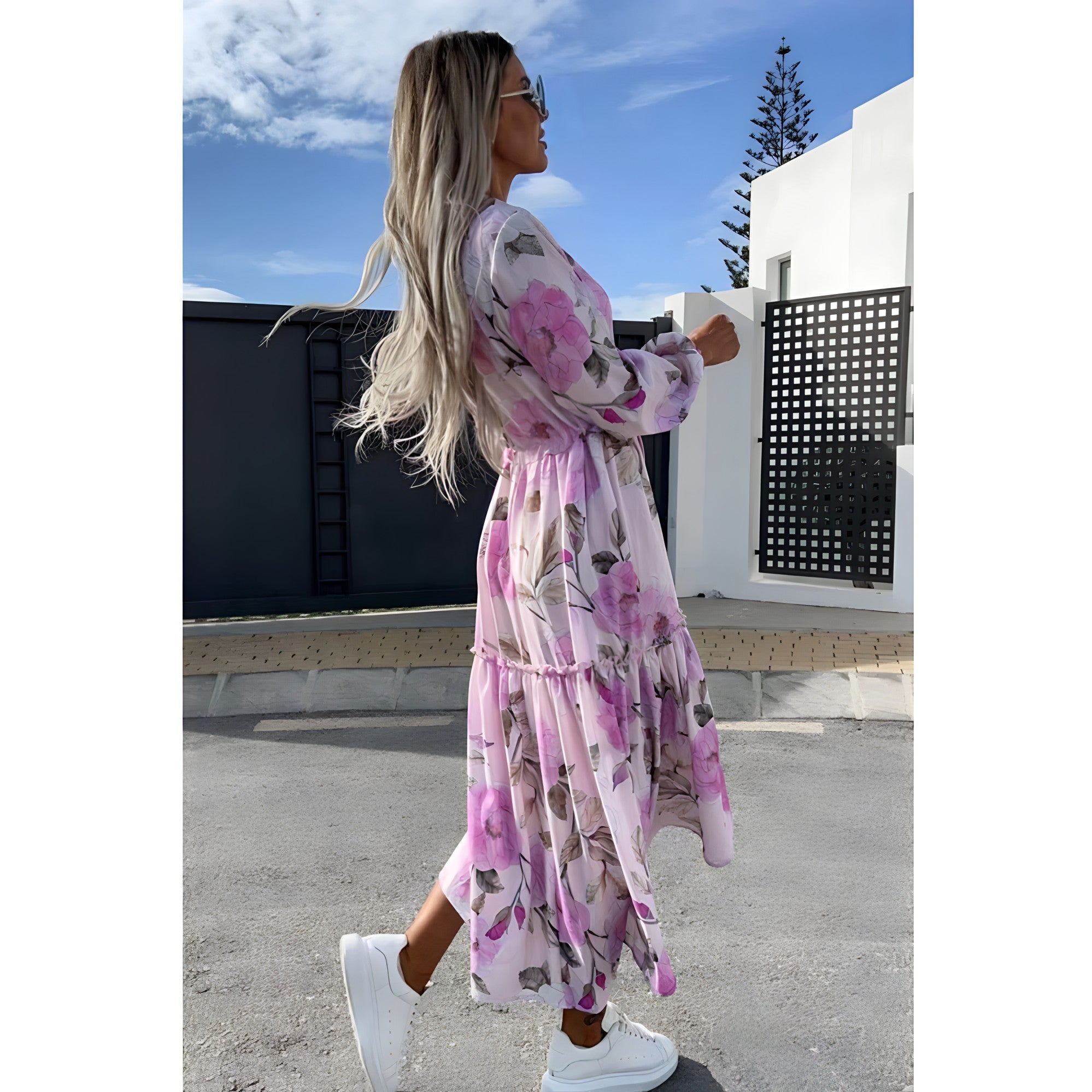 Cammile | Midikleid mit Blumendruck